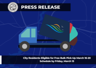 City Residents Eligible for Free Bulk Pick-Up March 16-20 – Schedule by Friday, March 13