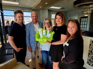 L-R Brandon Terry (PA-C), Dr. Allan Harrington (Founder and Medical Director), Addy Johnston (Operations Manager), Sheila Keppler (CEO), & Attorney Nicole Green (1)