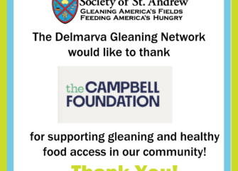 Society of St. Andrew Delmarva Receives $25,000 Grant from The Keith Campbell Foundation to Expand Fresh Produce Access Across the Region