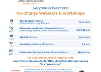 Maryland Capital Enterprises Women’s Business Center Announces Free July 2026 Business Training Series