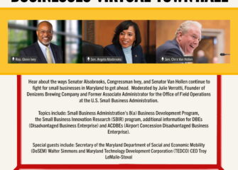 Join Senators Alsobrook, Van Hollen and Representative Ivey for a Virtual Business Town Holl – July 28, 5-6 PM