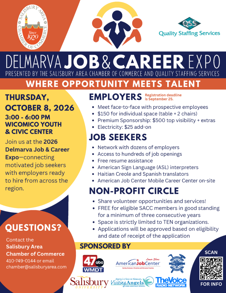 2026 Delmarva Job & Career Expo Flyer ENGLISH