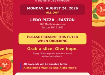 BrightStar Care and Ledo Pizza Easton Team Up for Alzheimer’s Fundraiser