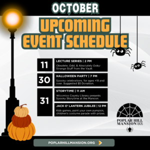 Poplar Hill Upcoming Event Schedule