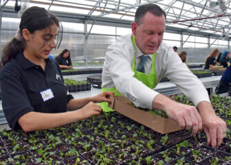 Parkside High CTE Horticulture Opens New Greenhouse, Holds Record-Setting Pansy Planting Event