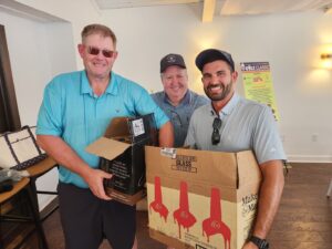 Brian Holland won the Box O Booze raffle