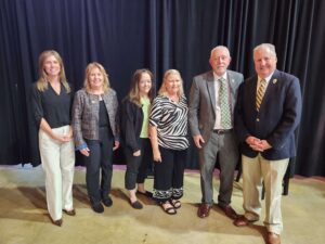 Kim Gillis,Senator Mary Beth Carozza, Nicole Green, Stephanie Willey, Tony Nichols, recognize Bill Chambers for his leadership and contributions to the SACC (1)