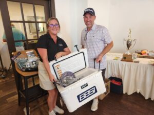 Lauren Hampsey won the BBSI Yeti Cooler and Ravens swag