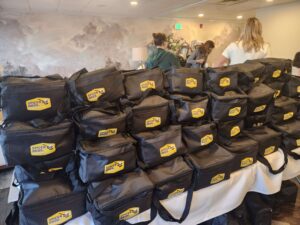 Spicer Brothers collers were filled with golf balls, golf swag and snacks for all players